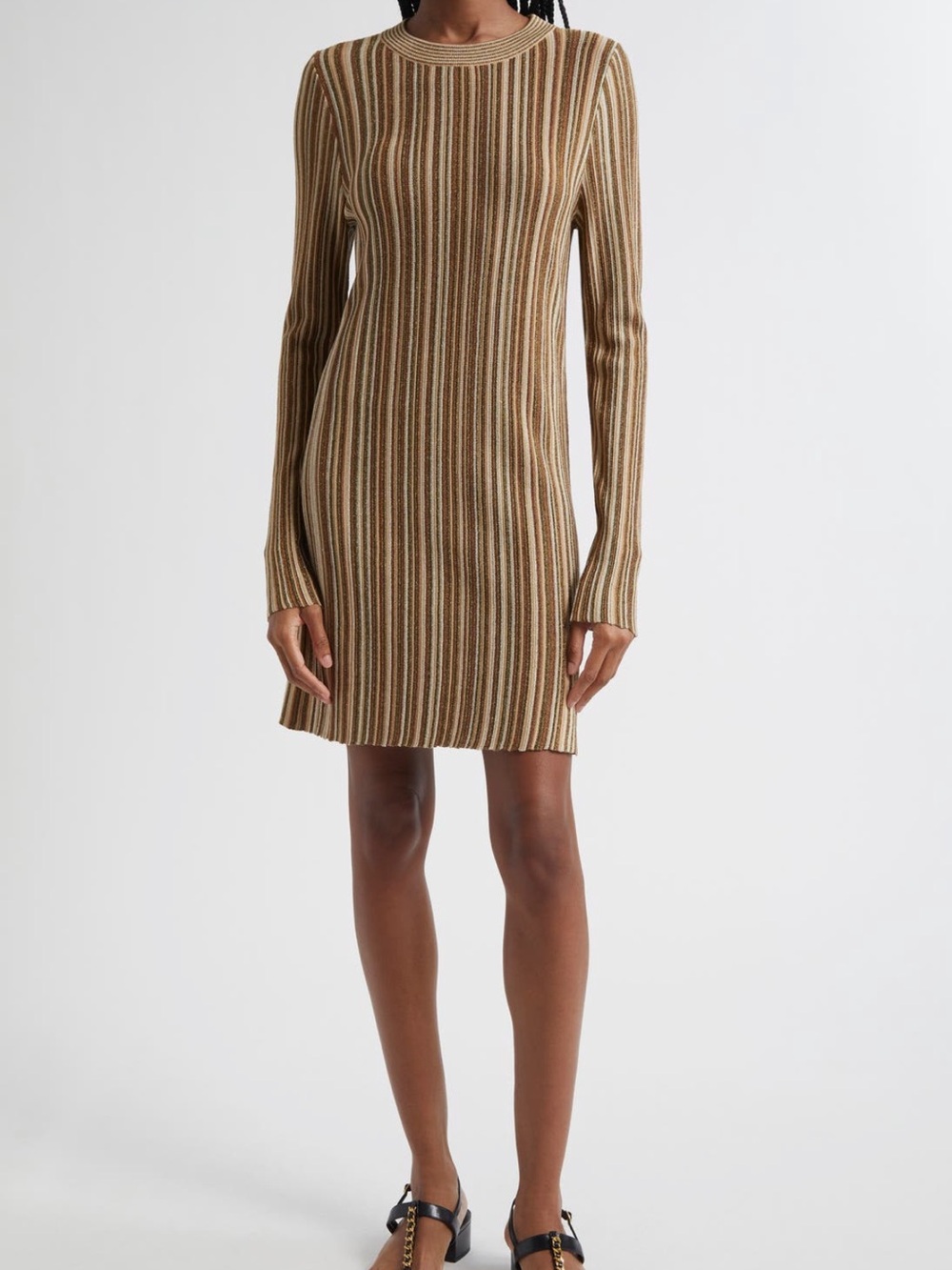 Veronica Beard NWT “Jane” Dress: Ribbed Long-Sleeve Knit Dress in Stripe
